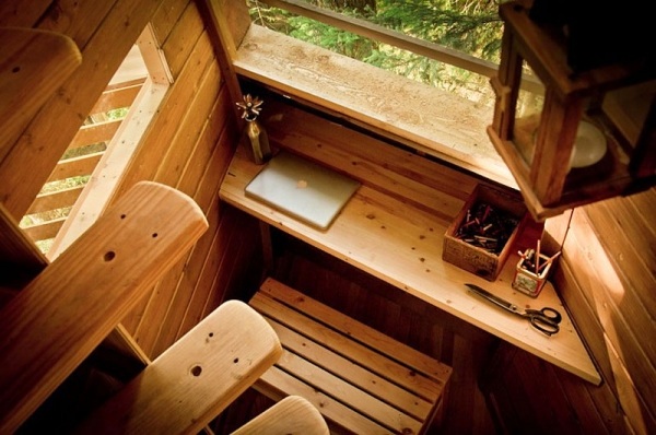 drevený dizajn stromový pracovný priestor