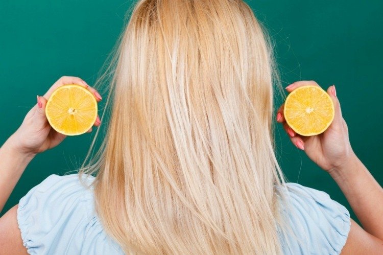 Po bielení odstráňte žltý nádych Domáce prostriedky na starostlivosť o blond vlasy, citrónová šťava