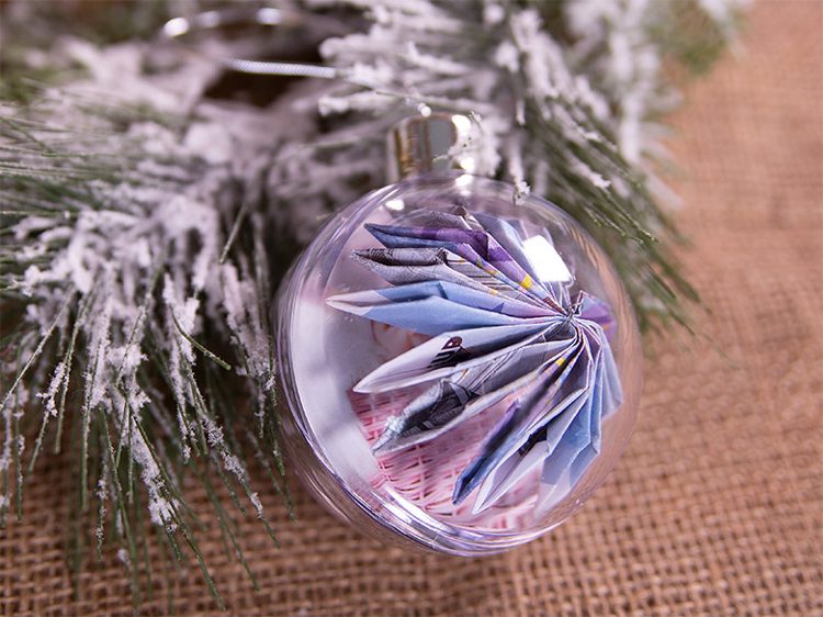 peňažné darčeky na vianočné čačky vianočná hviezda záhyby iskrí