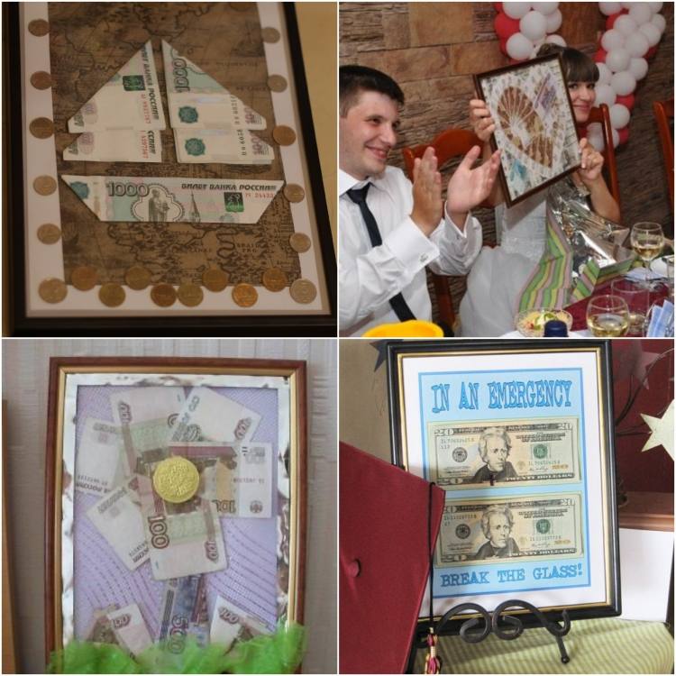 peniaze-darčeky-svadba-rám obrazu-prípad-núdzový