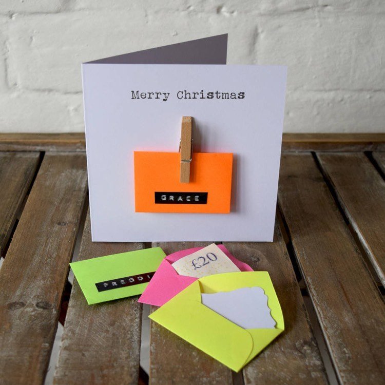 drotár platobných kariet-drevená sponka-mini obálka