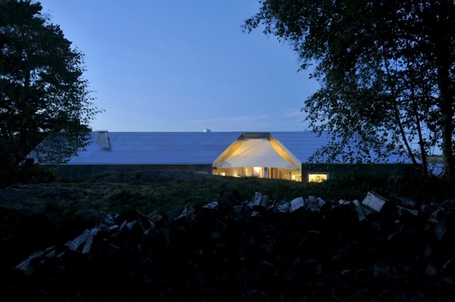 moderná budova-jednoduchosť-hliníkovo-obložená-fasáda