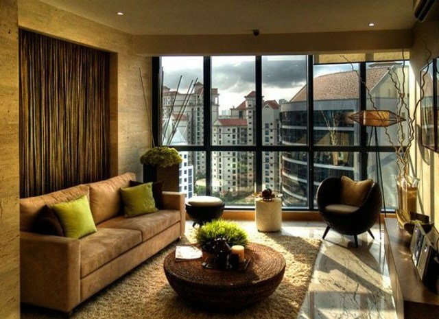 Zariadiť štýlové nápady Zelené vankúše pôsobia exoticky