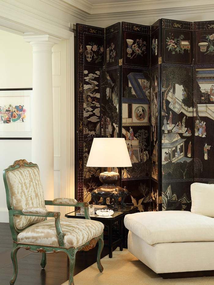 atraktívny interiérový dizajn s neoklasicistickým a moderným nábytkom-dekoratívnou deliacou stenou interiérový dizajn-neoklasický-nábytok-dekoratívny-priečka-stena