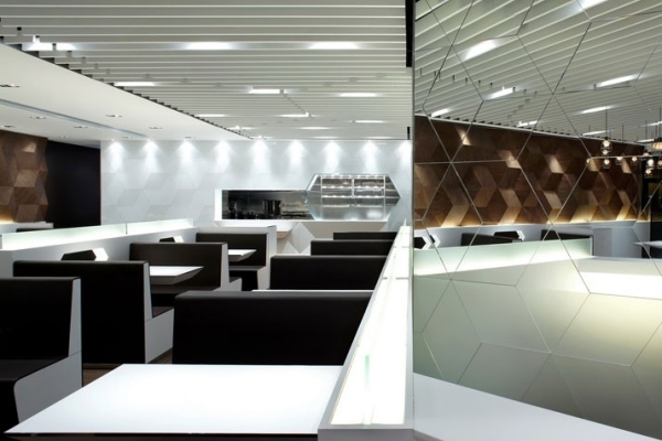 moderný dizajn reštaurácie fast food fairwood kamaráti kaviareň hongkong