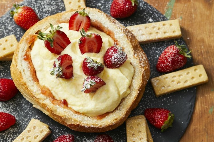 Rýchly recept na bochník chleba puding dezert dip