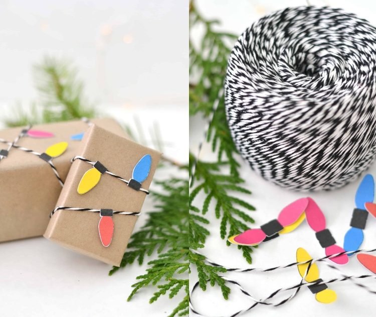 Vystrihnite reťaz svetiel z lepenky