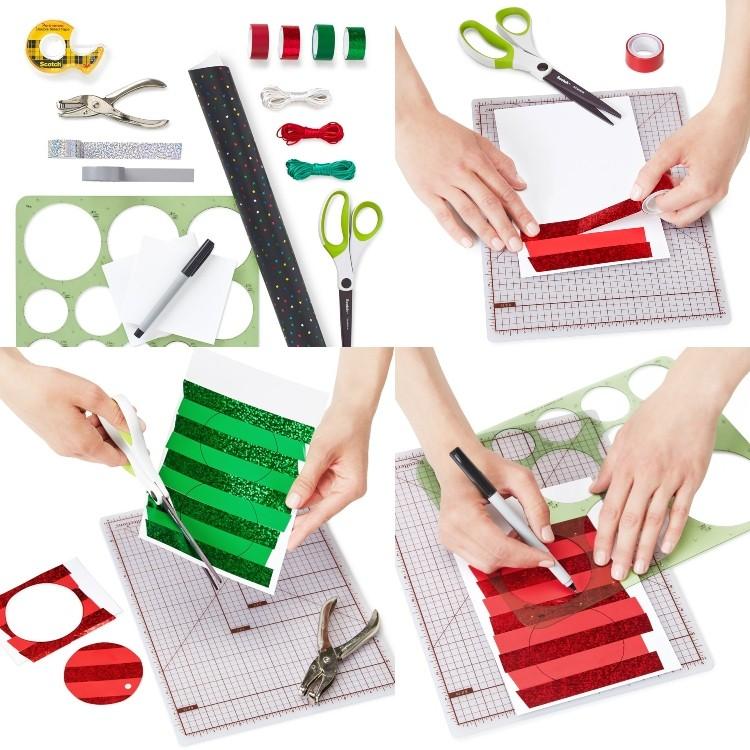 Vyrobte si darčekové visačky na Vianoce z washi pások