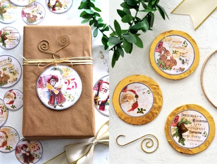 Vyrobte si darčekové visačky vo vintage štýle so šablónami na vytlačenie