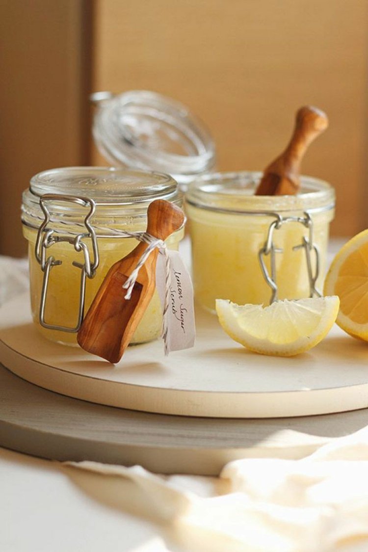 darčeky z receptu peeling citrónového cukru a kokosového oleja thermomix