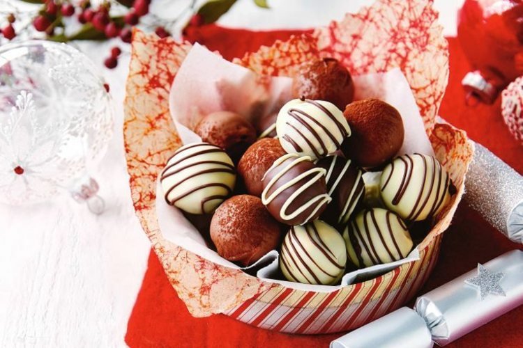 pralinky z bielej čokolády baileys thermomix darčeky na Vianoce