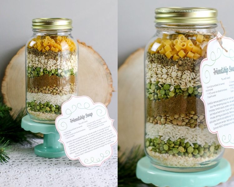 Rozdajte ryžovú zmes v pohári na Vianoce