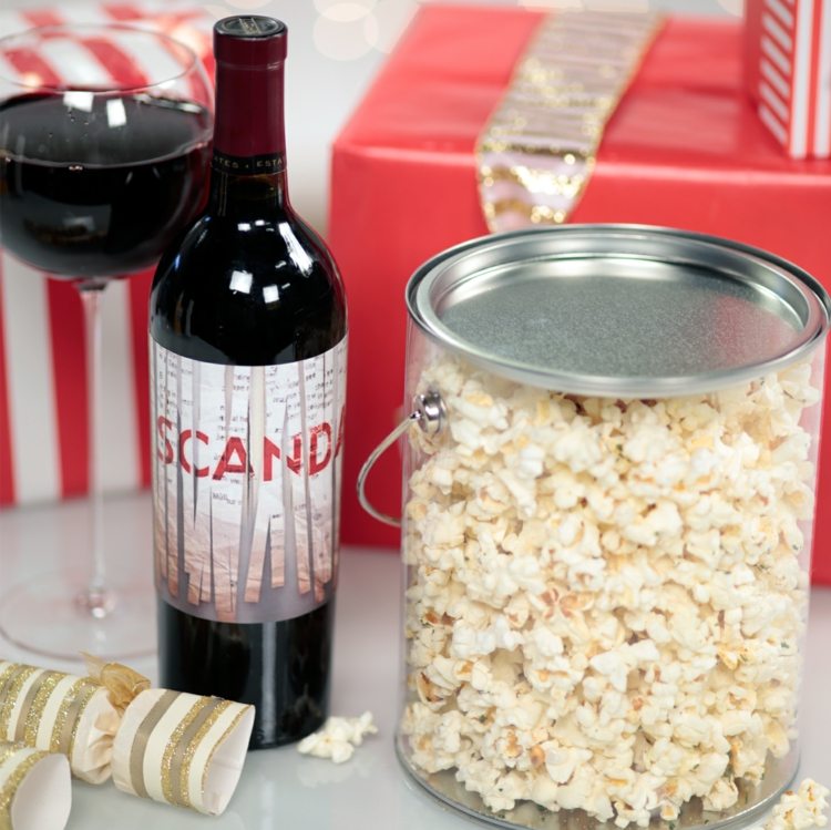 Darčeky Kuchyňa Priateľka Víno Etiketa Popcorn
