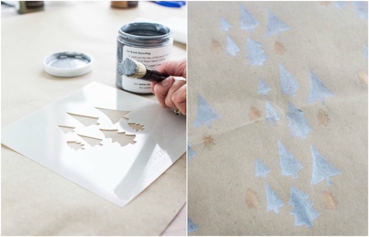 navrhnite si vlastnú šablónu na baliaci papier striebornej farby