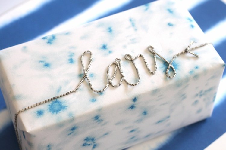 Darčekové balenie Tinker - vytvorte písmená zo šnúrky drotár darčekové balenie reťazec názov nápis nápad vianočné narodeniny