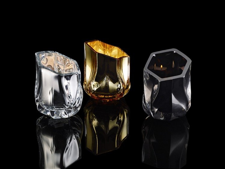 Poháre na čaj „Shimmer“ v čiernej, striebornej a zlatej farbe riad-set-zaha-hadid-glass-tealight-holder-tealight-glass