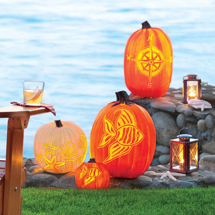 Zachovanie motívov lampášov na vyrezávanie tekvíc