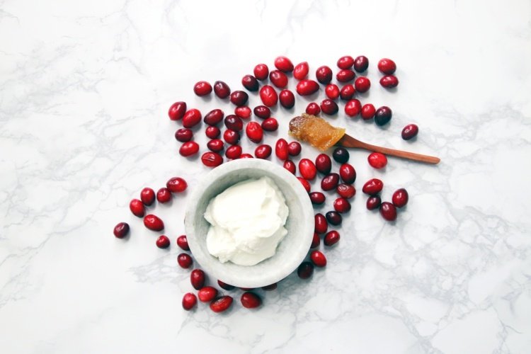 urobte si masku na tvár jogurt tvaroh brusnice zvlhčujúce