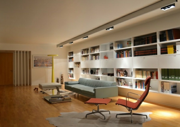 moderná knižnica do obývačky