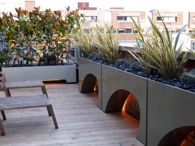 dizajn strešného zábradlia zábradlia na terasu podsvietenie