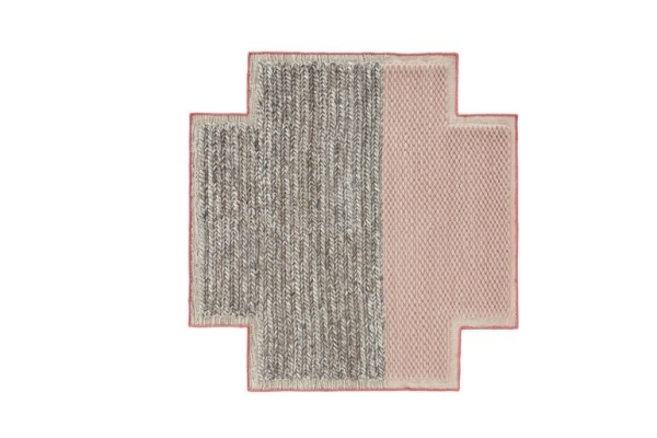 Pletený koberec na bytové doplnky ivory-šedá