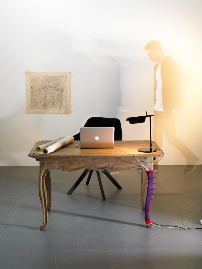 šnúrka skrytá pletená ponožka pre dizajn stola