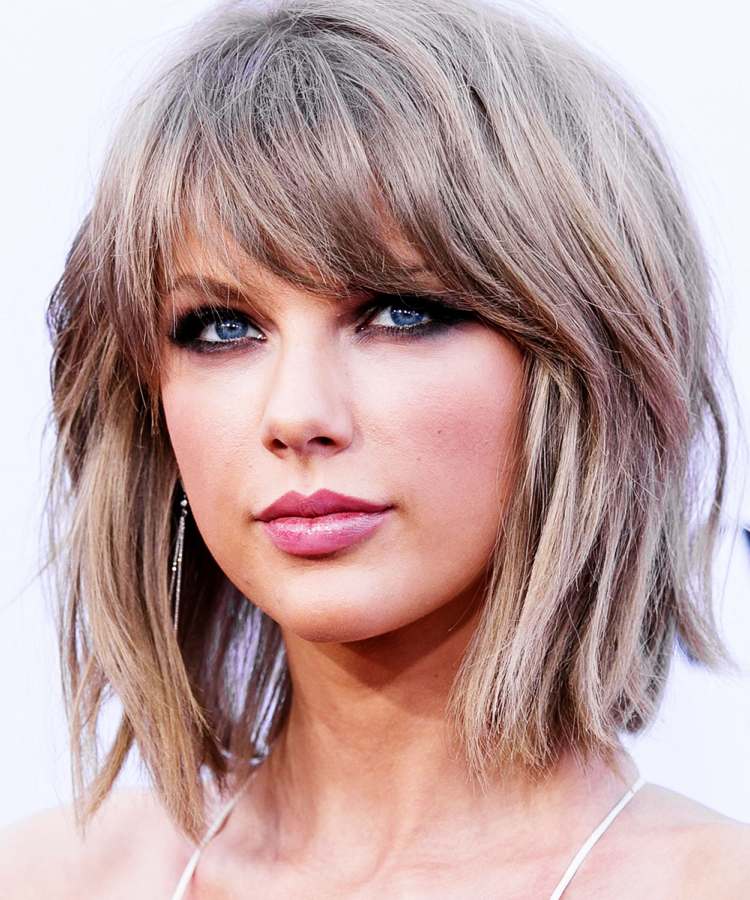 vrstvené vlasy krátke Bob ofina Taylor Swift
