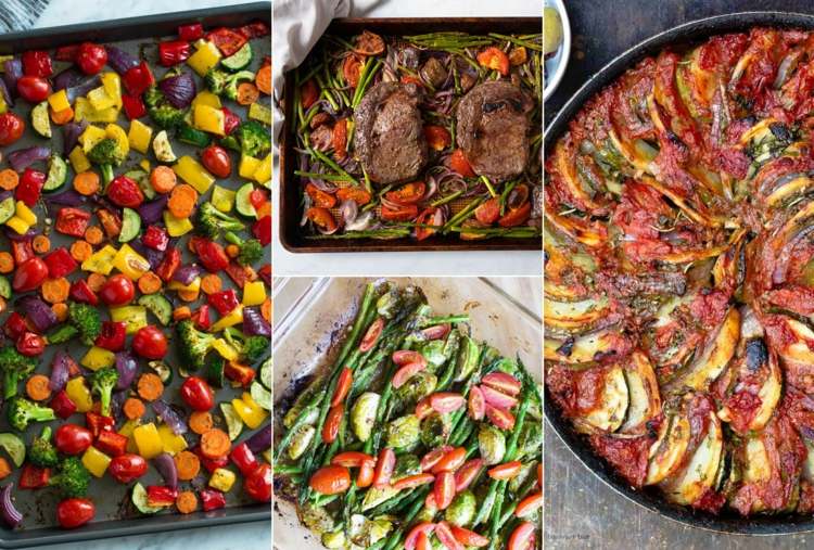 Nápady na recepty zeleniny v rúre s mäsom a rybami aj bez nich