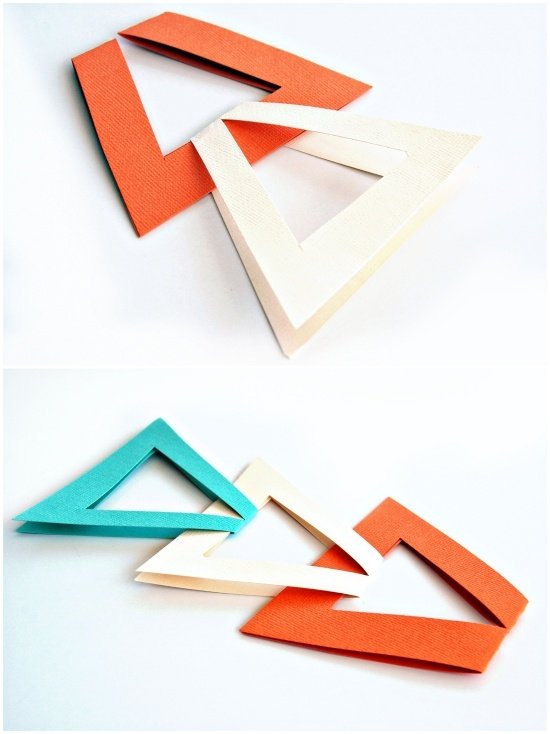 Trojuholníkové motívy Vianočné drotárske nápady vedú k skladaniu obrázkov