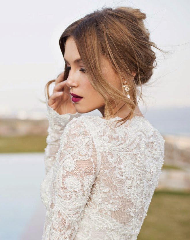 Svadobná móda-Šaty-Čipka-obal-s dlhým rukávom-Julie-Vino-Kolekcia orchideí