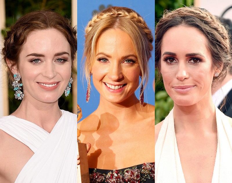 Očarujúce svadobné účesy-sedliacky veniec-moderný štýl