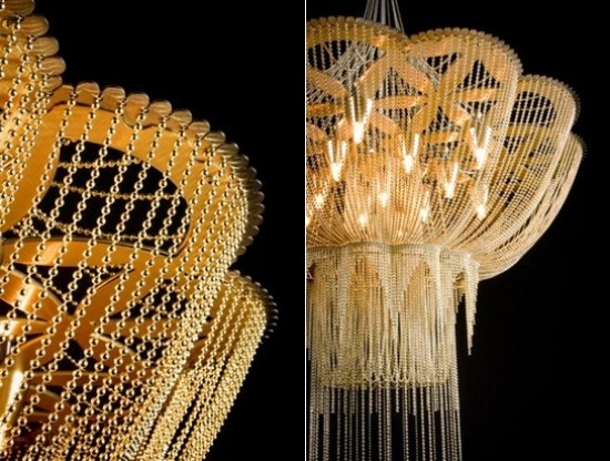 Luster pozlátený guľôčkový reťaz Willowlamp na mieru Luster pozlátený guľôčkový reťaz Willowlamp prispôsobený dizajn