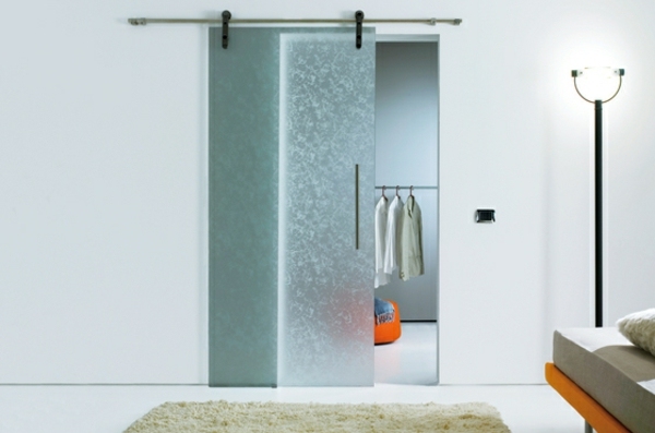 Šatníkové sklené priehradkové dvere
