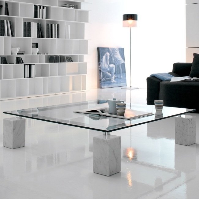 konferenčný stolík cattelan dielle square cararra mramorové nohy
