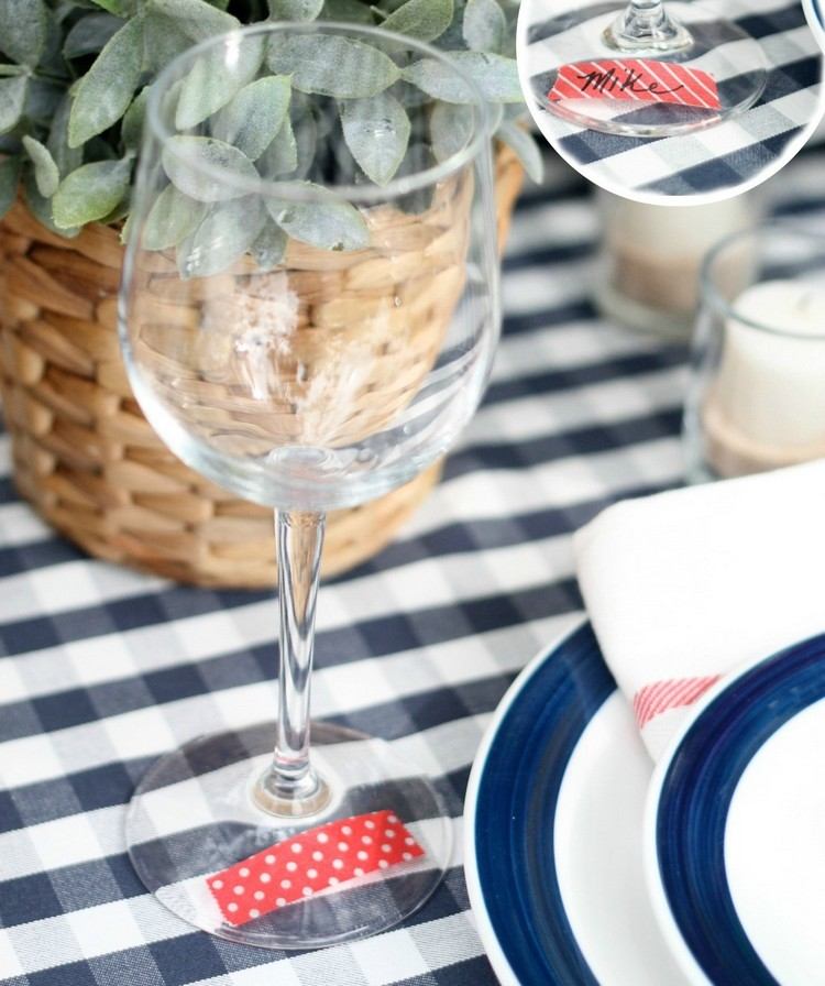 Vyrobte si vlastné sklenené popisovače námorná dekorácia stola-washi-páska-názov