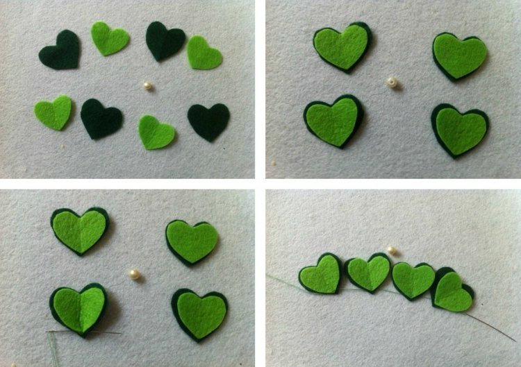 Šité talizmany dohromady kúzlo šťastia drotár silvestrovský fusak diy zelené nuansy ušiť