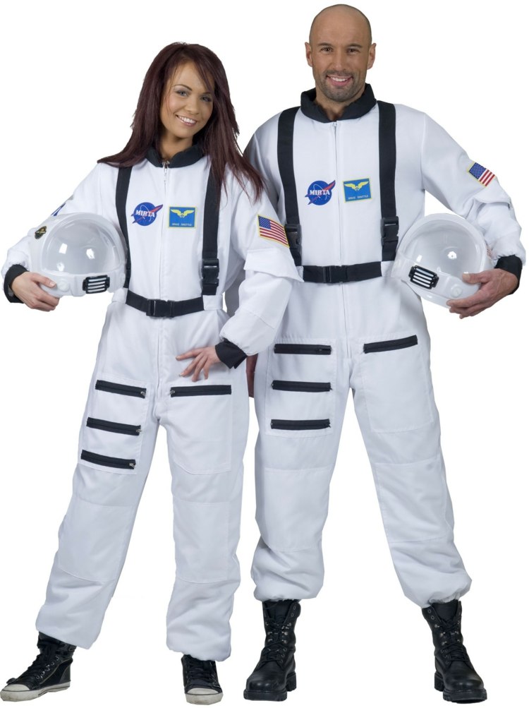 Lacné karnevalové kostýmy v podobe astronautov s prilbami lacné karnevalové kostýmy astronaut-muži-ženy-prilby-biely-oblek