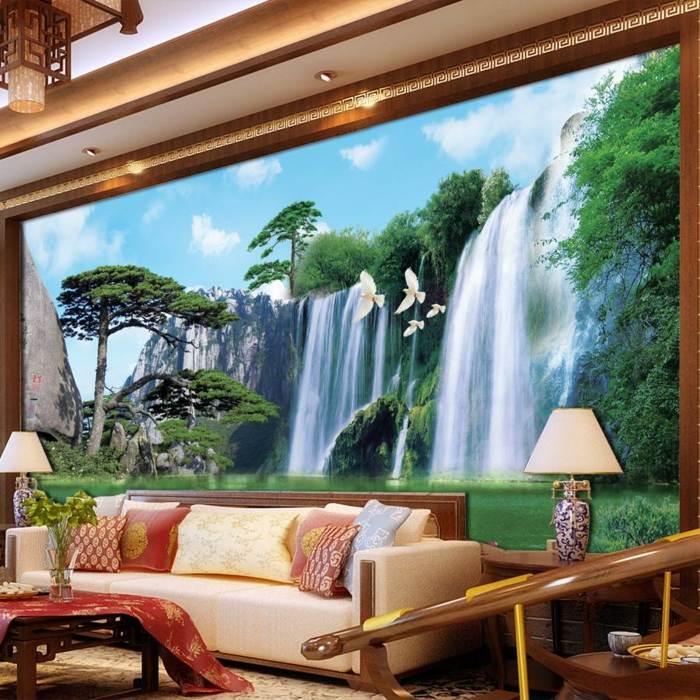 Netkaná fototapeta vodopád