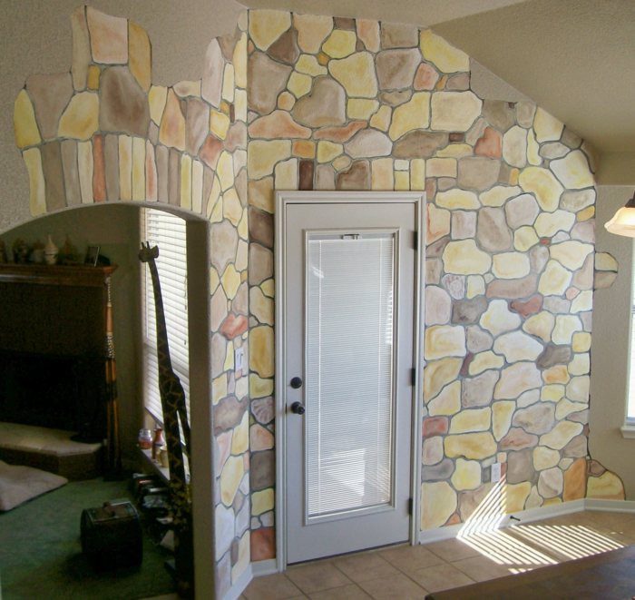 Fototapeta na dvere s motívom prírodného kameňa