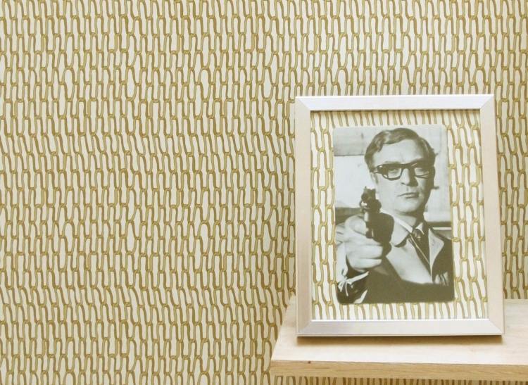 zlatá tapeta-moderný-vzor-reťazec-biele-pozadie-dekorácia-rám obrazu