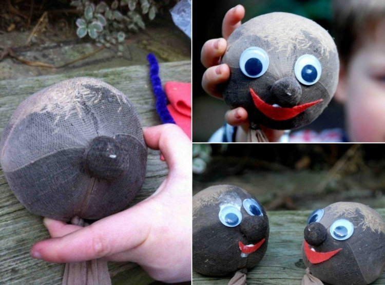 Tinkerova tráva - pančuchové nohavice naplňte semenami a pôdou a vytvorte si dizajn s googly očami