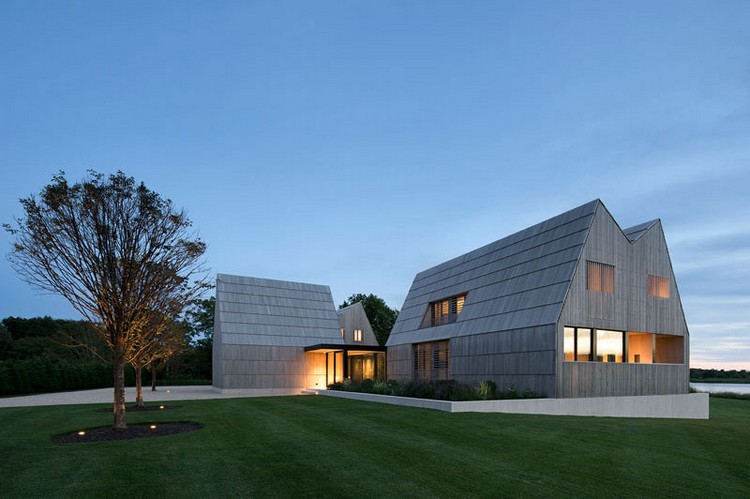 sivý drevený šindľ strešná fasáda klasická konštrukcia new york