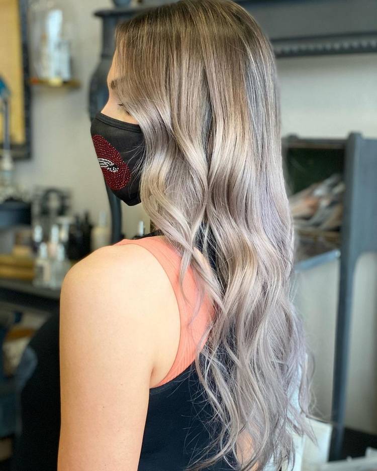 sivé blond vlasy ombre