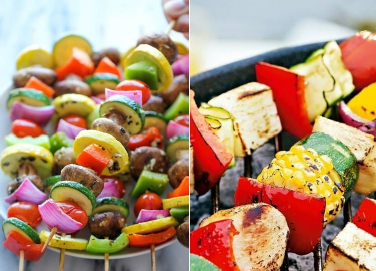 Grilovacie špízy pre deti s mäsom alebo vegetariánske bez