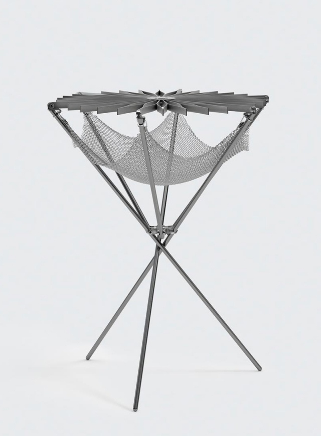 flexibilný gril z nehrdzavejúcej ocele s grilom na pevné palivo