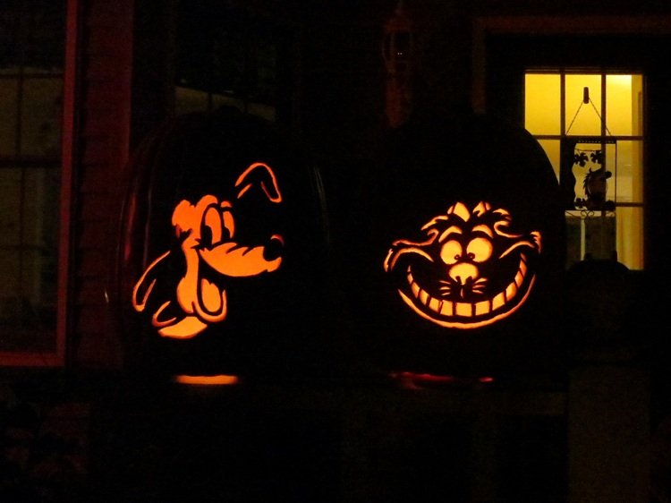 Cheshire mačka tekvica tvár halloween sviečka urobte seba