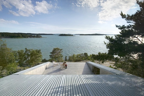 Veľká vila vo Fínsku - výhľad na jazero