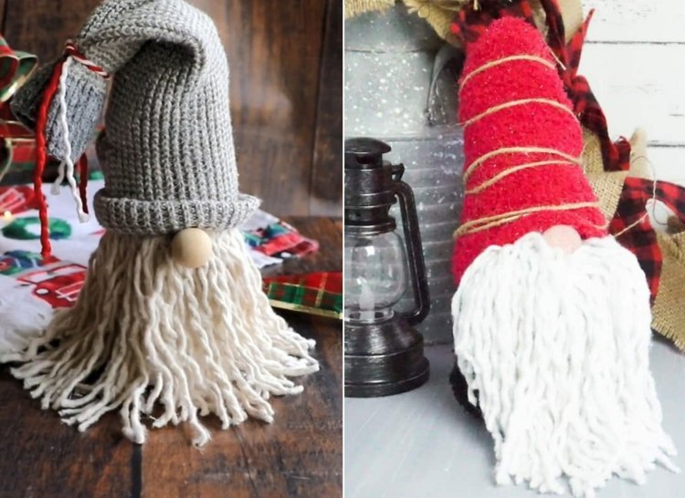 Švédske pixie s bradou z mopu - originálny nápad na recykláciu