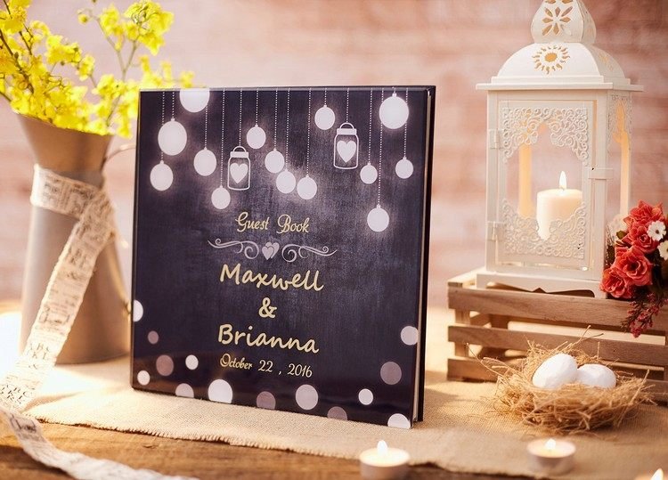 Personalizovaný dizajn svadobnej knihy návštev