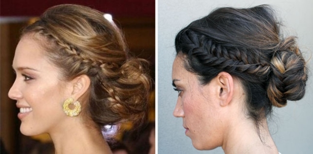 Bočné dohora inšpirované jessicou alba updo-with-cop-at the side-jessica-alba-inspired